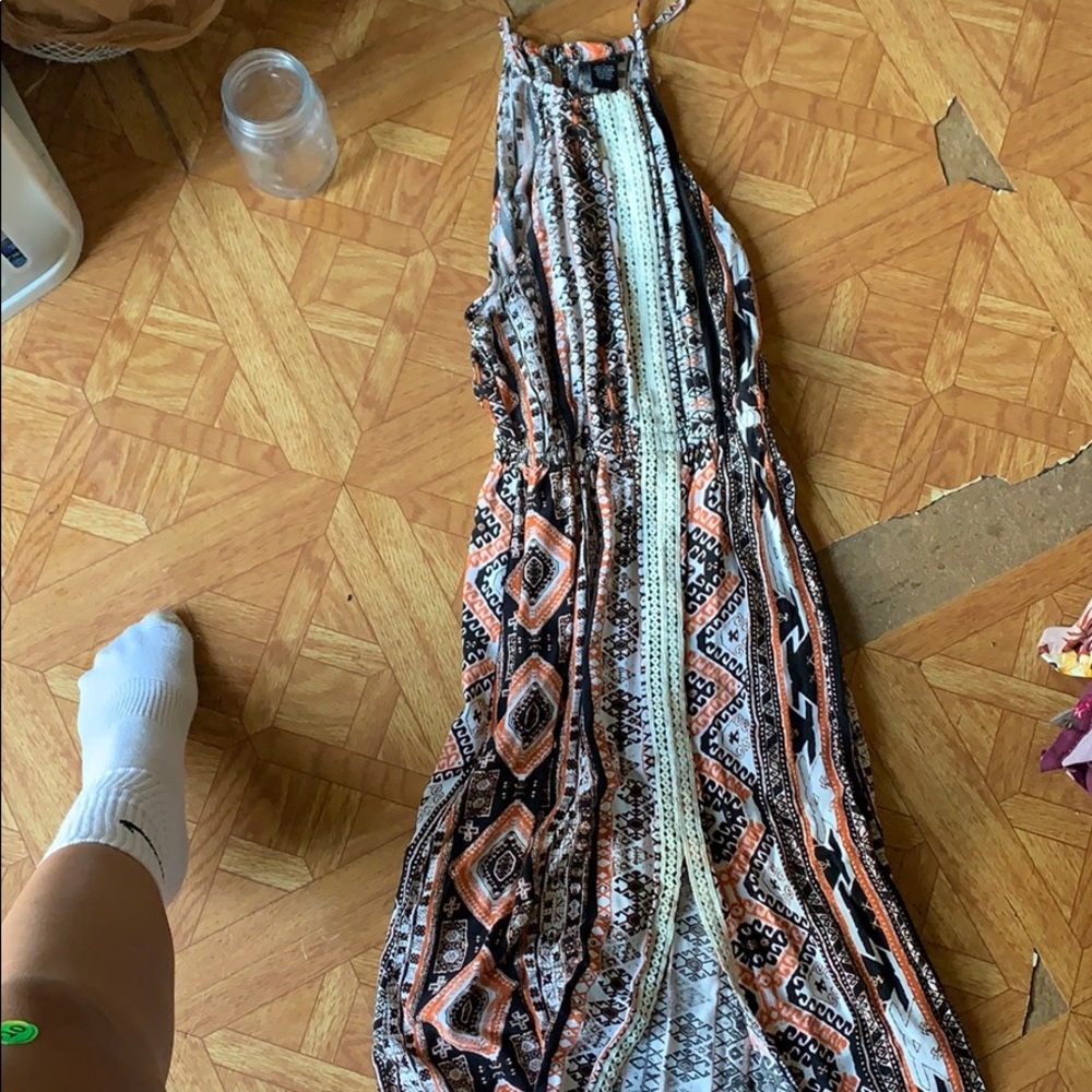 Long orange dress